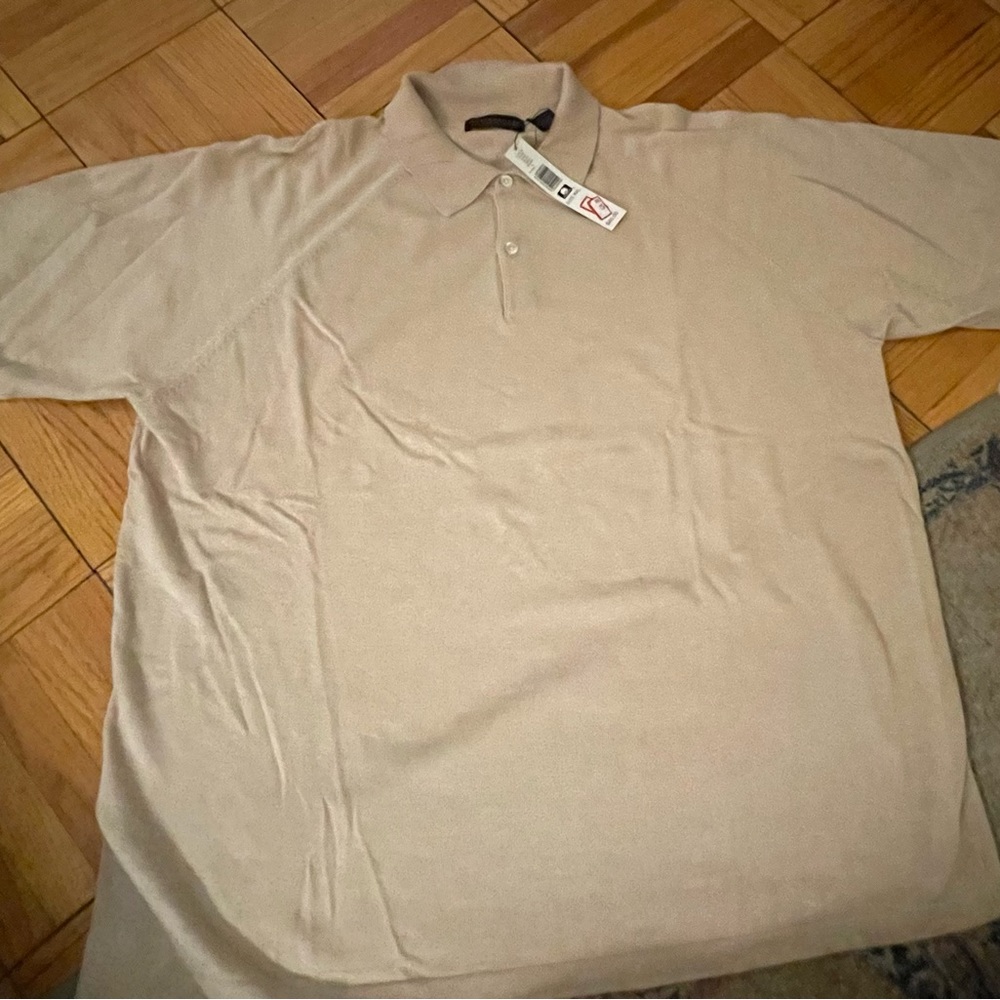 Mens metropolitan Lord & Taylor, XXL soft polo dressy short sleeve 100 cotton